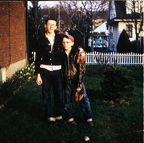 My brother Bob and me in our yard on Penobscot Street in Athenia, New Jersey